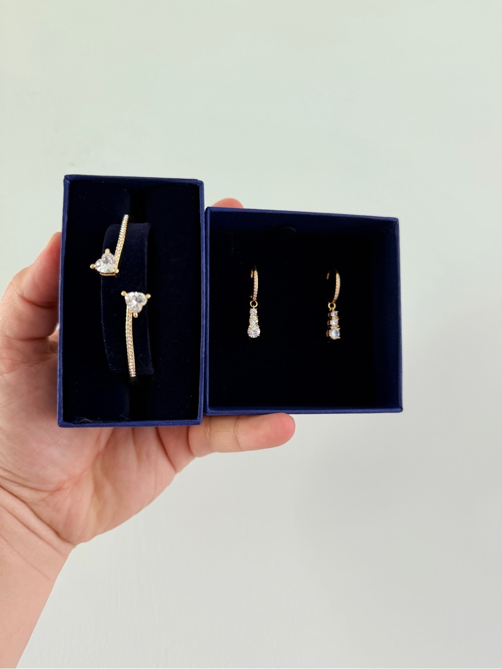 Swarovski stilla earrings and bracelet